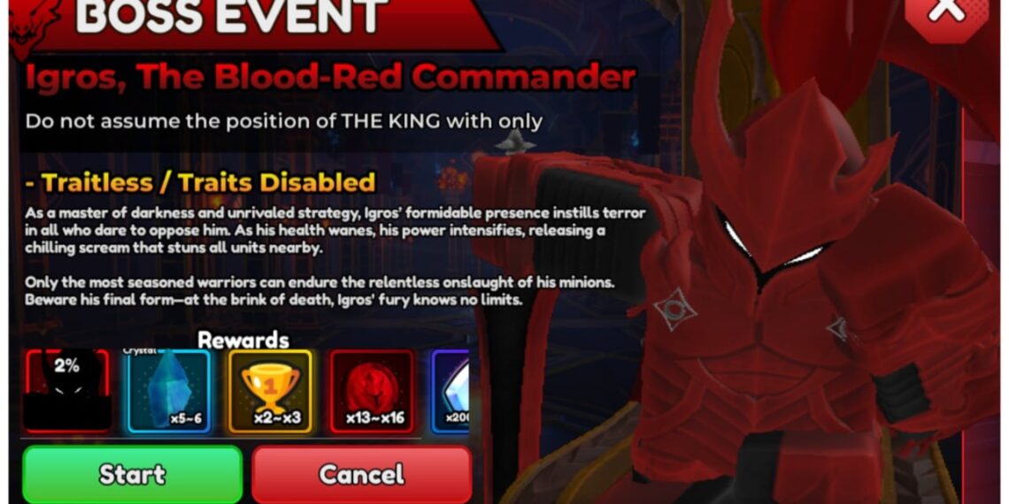 Anime Vanguards Igros Boss Tournament Information