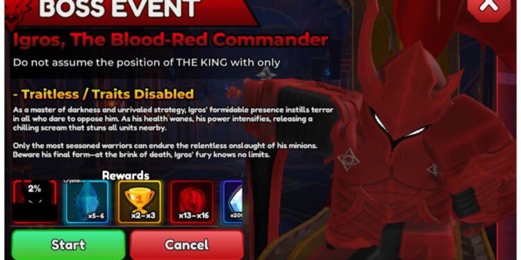 Anime Vanguards Igros Boss Tournament Information