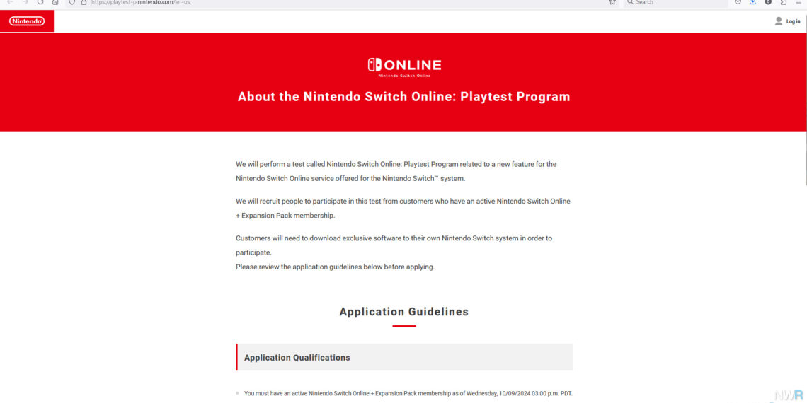 Nintendo Opening Programs For Transfer On-line Playtesting To Enlargement Pack Subscribers – Information