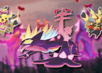 Jam with glossy Gigantamax Toxtricity within the Pokémon Cross Wild Space World