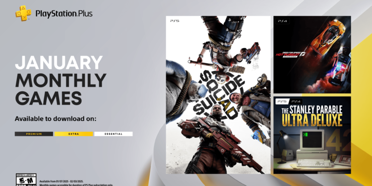 PlayStation Plus Per 30 days Video games for Jan 2025: Suicide Squad: Kill the Justice League, Want for Pace Sizzling Pursuit Remastered, The Stanley Parable: Extremely Deluxe – PlayStation.Weblog