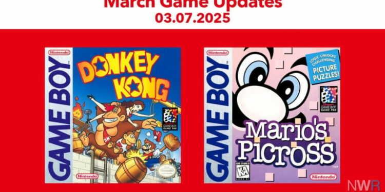 GB Donkey Kong, Mario’s Picross Added To Transfer On-line Recreation Boy Listing – Information