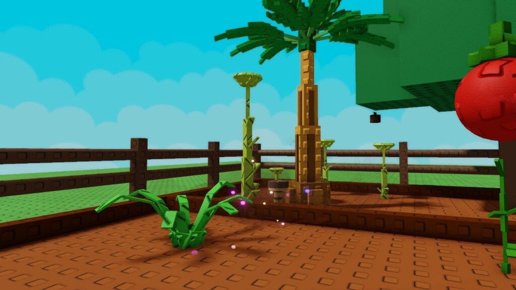 Feature image for our Grow A Garden Chocolate Sprinkler guide. It shows a Chocolate Sprinkler in action in a garden.