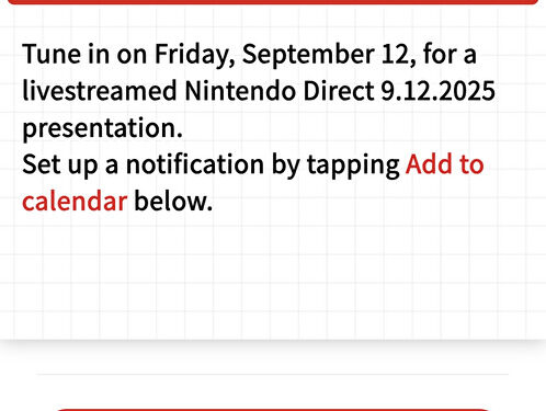 Subsequent Nintendo Direct To Air September 12 – Information