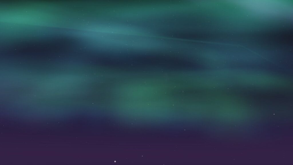 Feature image for our Fisch Luminescent Oath Rod Guide. It shows an Aurora Sky in Fisch.