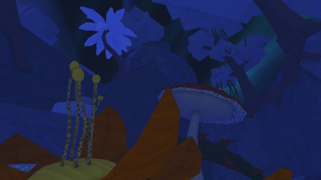 Feature image for our Fisch Lost Jungle Bestiary guide. It shows some of the plant life in Lost Jungle.